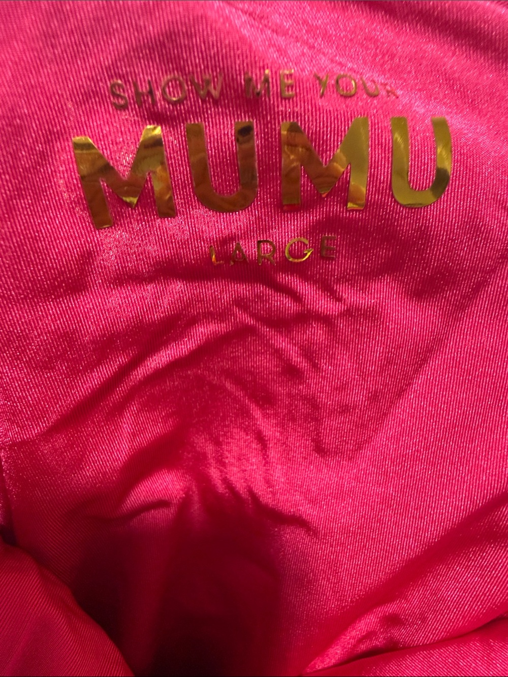 Show Me Your Mumu Hot Pink Top with Gold Logo - Picture 3 of 4